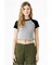 BELLA+CANVAS Ladies Micro Rib Raglan Baby T-Shirt for Casual Wear, Streetwear & Everyday Cropped Fit Top
